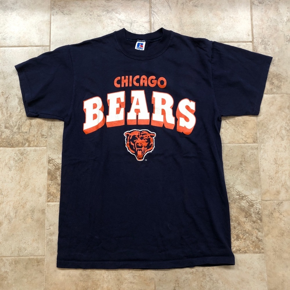 Vintage Chicago Bears T - Shirt Made in USA Russell Tag